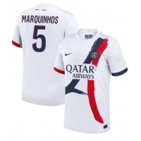 Camisa de Futebol Paris Saint-Germain Marquinhos #5 Equipamento Secundário 2024-25 Manga Curta